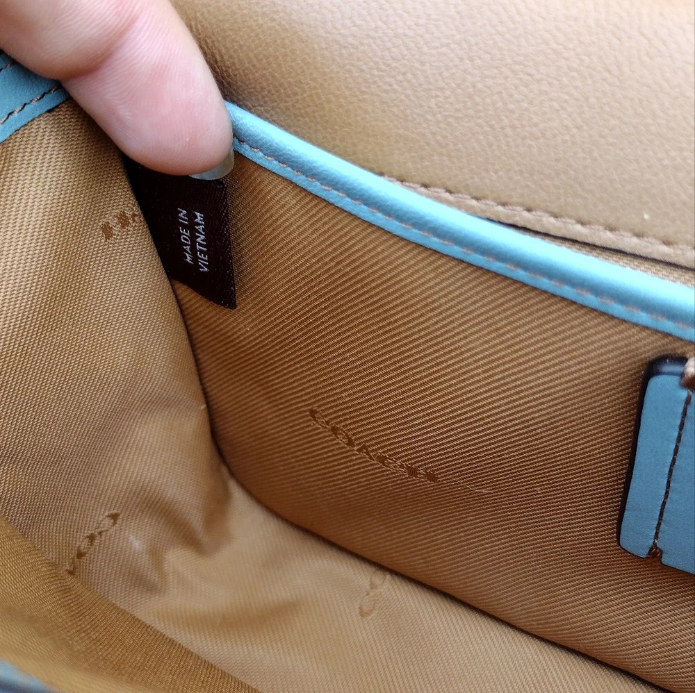 Coach Turnlock Colud Blue Crossbody Bag